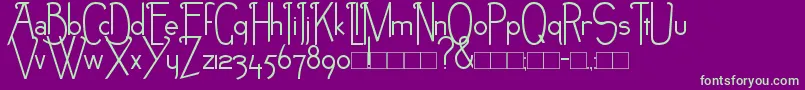 NEB Font – Green Fonts on Purple Background