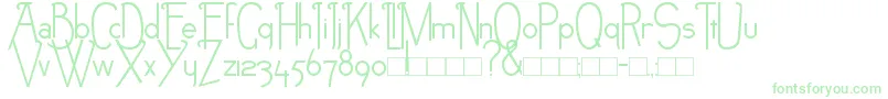 Шрифт NEB – зелёные шрифты на белом фоне