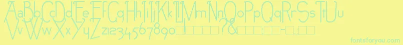 NEB Font – Green Fonts on Yellow Background