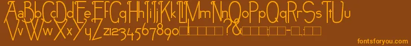 NEB Font – Orange Fonts on Brown Background