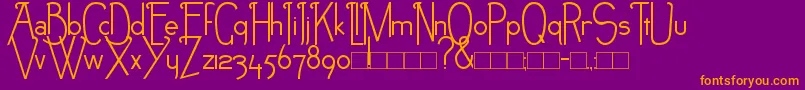 Шрифт NEB – оранжевые шрифты на фиолетовом фоне