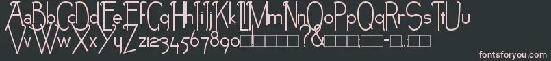 Шрифт NEB – розовые шрифты на чёрном фоне