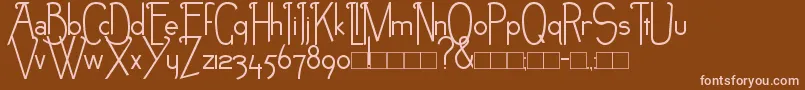 NEB-fontti – vaaleanpunaiset fontit ruskealla taustalla