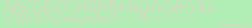 NEB-fontti – vaaleanpunaiset fontit vihreällä taustalla