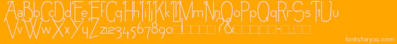 Шрифт NEB – розовые шрифты на оранжевом фоне