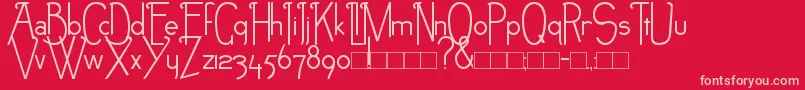 Шрифт NEB – розовые шрифты на красном фоне
