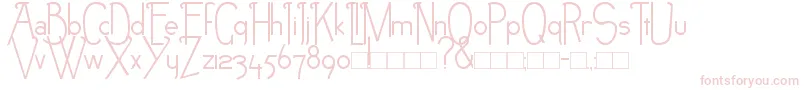Шрифт NEB – розовые шрифты на белом фоне