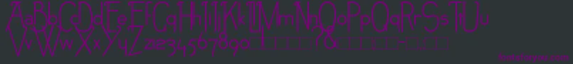 NEB-fontti – violetit fontit mustalla taustalla