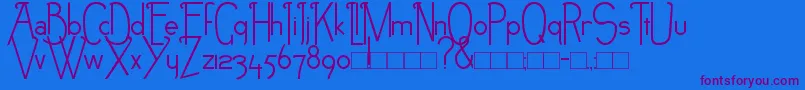 NEB Font – Purple Fonts on Blue Background