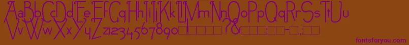 NEB Font – Purple Fonts on Brown Background