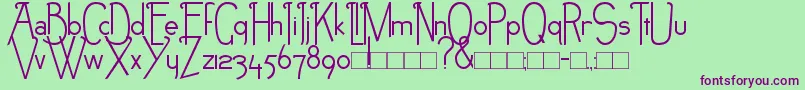 Шрифт NEB – фиолетовые шрифты на зелёном фоне