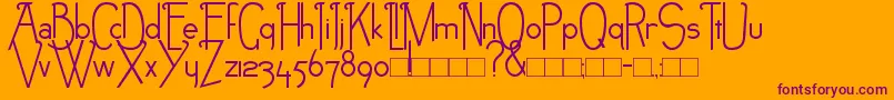 NEB Font – Purple Fonts on Orange Background