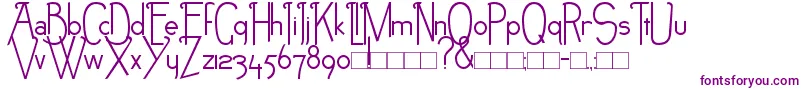 NEB-Schriftart – Violette Schriften auf weißem Hintergrund