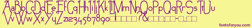 NEB Font – Purple Fonts on Yellow Background