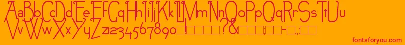 NEB Font – Red Fonts on Orange Background