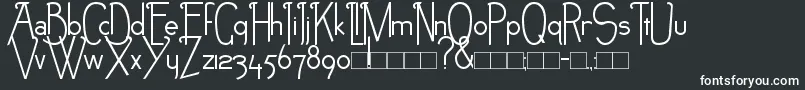 Шрифт NEB – белые шрифты на чёрном фоне