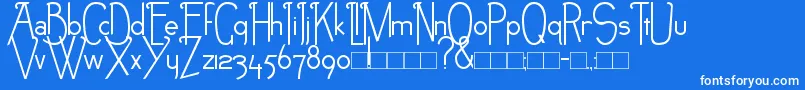 NEB Font – White Fonts on Blue Background
