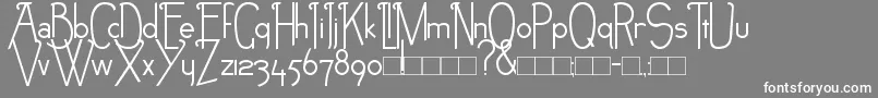 NEB-Schriftart – Weiße Schriften auf grauem Hintergrund