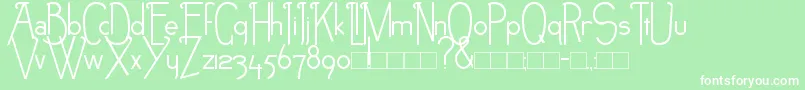 Шрифт NEB – белые шрифты на зелёном фоне