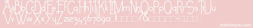 NEB-Schriftart – Weiße Schriften auf rosa Hintergrund