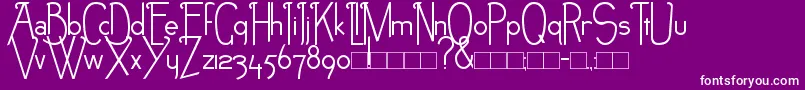 NEB-fontti – valkoiset fontit violetilla taustalla