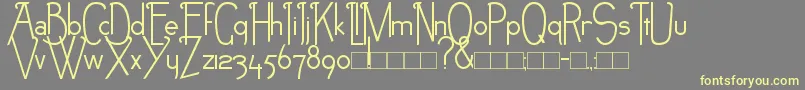 NEB-Schriftart – Gelbe Schriften auf grauem Hintergrund