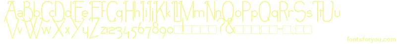 NEB Font – Yellow Fonts on White Background