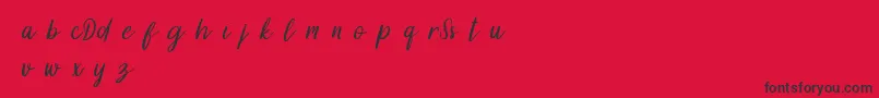 DollynDemo Font – Black Fonts on Red Background
