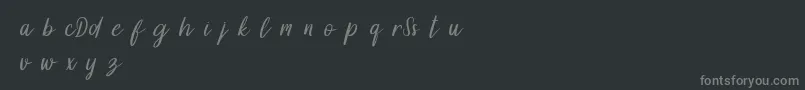 Шрифт DollynDemo – серые шрифты на чёрном фоне