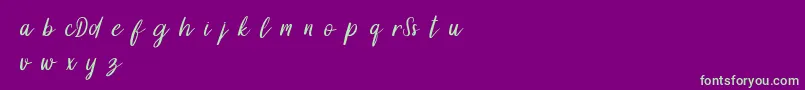 DollynDemo Font – Green Fonts on Purple Background