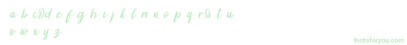 DollynDemo-Schriftart – Grüne Schriften auf weißem Hintergrund