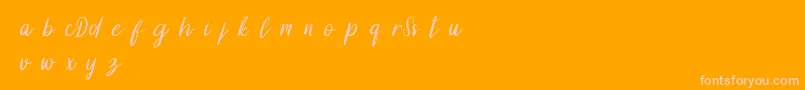 DollynDemo Font – Pink Fonts on Orange Background