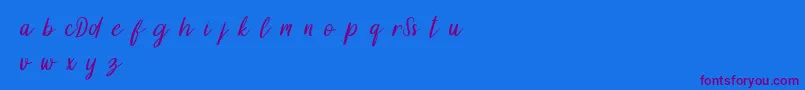 Шрифт DollynDemo – фиолетовые шрифты на синем фоне