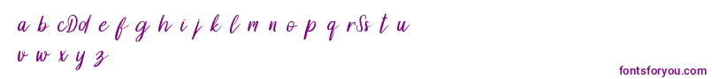DollynDemo-Schriftart – Violette Schriften auf weißem Hintergrund