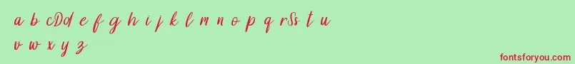 DollynDemo Font – Red Fonts on Green Background