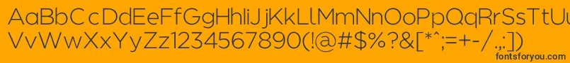 Regencielightalt Font – Black Fonts on Orange Background