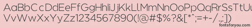 Regencielightalt Font – Black Fonts on Pink Background