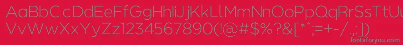 Regencielightalt Font – Gray Fonts on Red Background