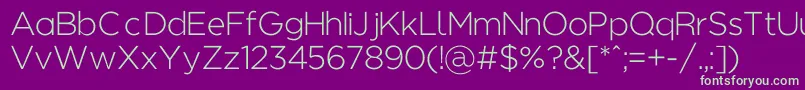 Regencielightalt Font – Green Fonts on Purple Background