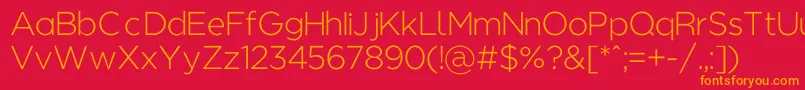 Regencielightalt Font – Orange Fonts on Red Background