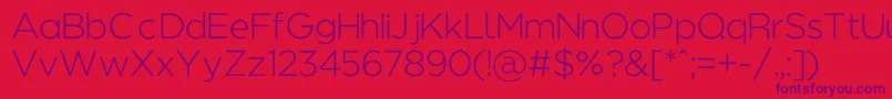 Regencielightalt Font – Purple Fonts on Red Background