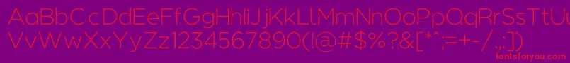 Regencielightalt Font – Red Fonts on Purple Background