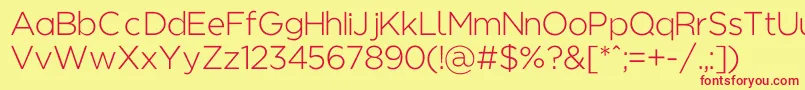 Regencielightalt Font – Red Fonts on Yellow Background