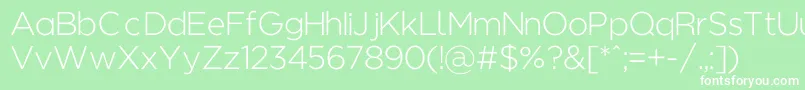 Regencielightalt Font – White Fonts on Green Background