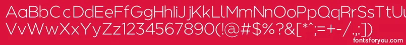 Regencielightalt Font – White Fonts on Red Background
