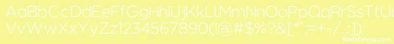 Regencielightalt Font – White Fonts on Yellow Background