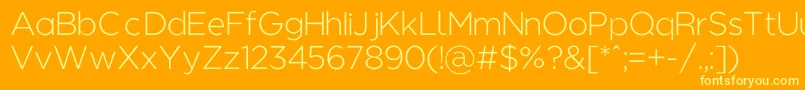 More about Regencielightalt Font Regencielightalt Font – Yellow Fonts on Orange Background