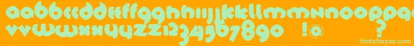 TschichfsBlack Font – Green Fonts on Orange Background