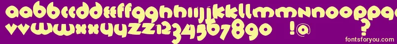 TschichfsBlack Font – Yellow Fonts on Purple Background