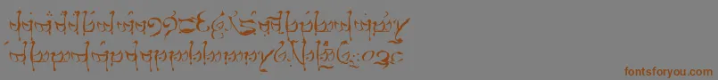 TengwarTelerin Font – Brown Fonts on Gray Background